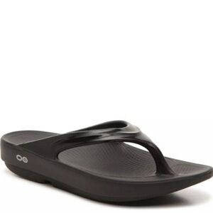 Black Flip Flop Sandals, OOFOS OOlala Flip Flop - Women's